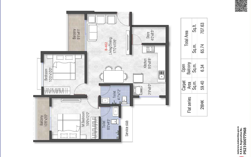 Floor plan of Legacy Punawale &mdash; photo gallery, images, brochure, amenities, cost sheet, price breakup, availability details, RERA number, RERA certificate, possession date, layout plan, logo, floor plan, master plan, and location map showcasing project highlights and features.